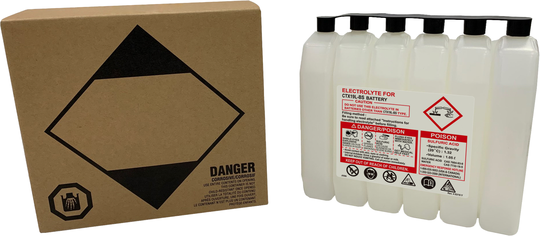 FIRE POWER SEALED BATTERY ELECTROLYTE PACK 1050CC - 1050CC CTX